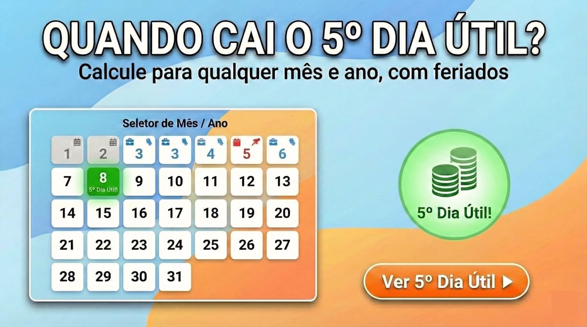 Calculadora 5º Dia Útil 2026