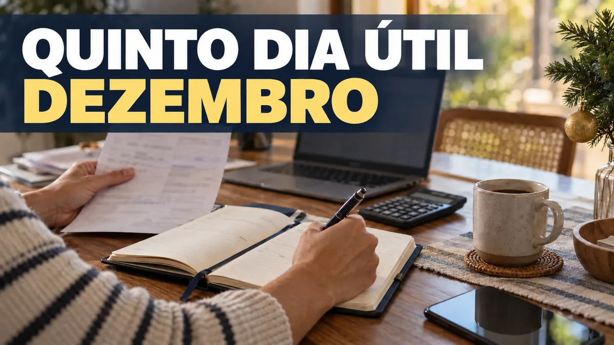 Quinto dia útil de dezembro: agenda nas últimas páginas sob a luz quente do fim do ano.