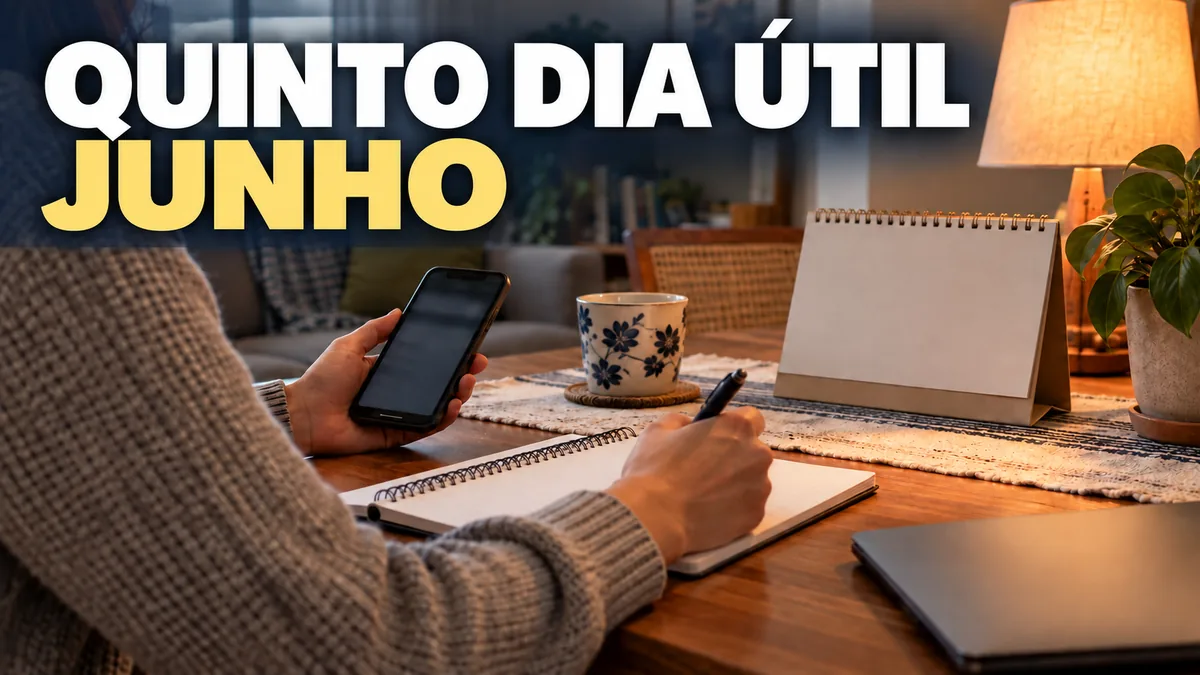 Quinto dia útil de junho: planejamento no caderno à luz do abajur.